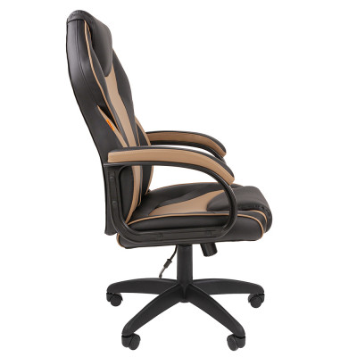 Кресло для руководителя CHAIRMAN 299, Экокожа, цвет Черный/бежевый