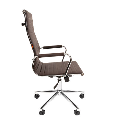 Кресло Для руководителя CHAIRMAN 755, Экокожа, цвет Коричневый