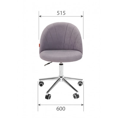 Кресло CHAIRMAN HOME 117 T-53, Ткань велюр, цвет Серый