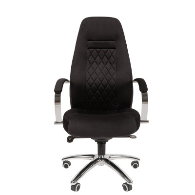 Кресло домашний офис CHAIRMAN HOME 950, Ткань велюр, цвет Черный