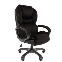 Кресло CHAIRMAN HOME 434 Ткань велюр/Экокожа, цвет Черный