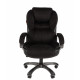 Кресло домашний офис CHAIRMAN HOME 434, Ткань велюр/Экокожа, цвет Черный