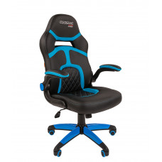 Кресло CHAIRMAN GAME 18 Экокожа, цвет Черный/Синий