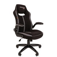 Кресло CHAIRMAN GAME 19 Ткань, цвет Черный/Серый