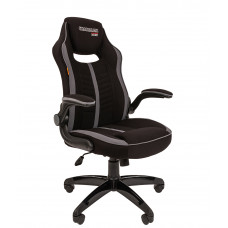 Кресло CHAIRMAN GAME 19 Ткань, цвет Черный/Серый