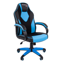 Кресло CHAIRMAN GAME 17 Экокожа/ткань TW, цвет Черный/Синий