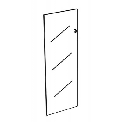 Дверь стеклянная средняя прозрачная (1шт) КФ К 623