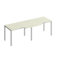 Рабочая станция столы (2х120) эргономичные на каркасе КФ К.1135-2 ДШ дуб шамони