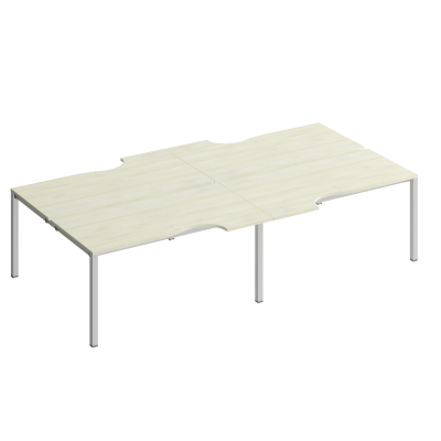 Рабочая станция эргономичные столы на каркасе (4х160) КФ К.1150-2 ДШ дуб шамони