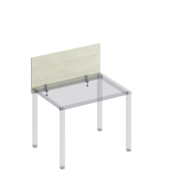 Экран для стола 100 каркас с кронштейнами КФ К.840 ДШ дуб шамони