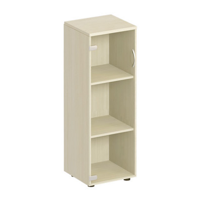 Шкаф для документов средний узкий с прозрачным стеклом К 358 ДШ дуб шамони