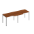 Рабочая станция столы (2х120) эргономичные на каркасе КФ К.1135-2 ОФ французский орех