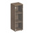 Шкаф для документов средний узкий с прозрачным стеклом К 358 ДТ дуб шамони темный