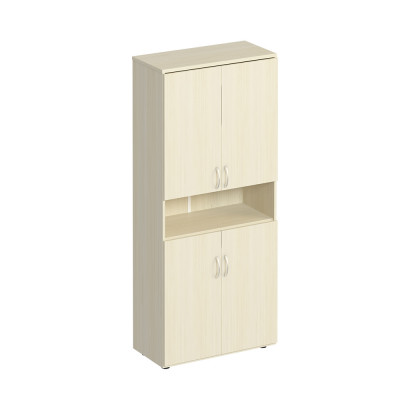 Шкаф для документов закрытый 4-дверный с нишей КФ К 374 ДШ дуб шамони