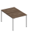 Рабочая станция на металлокаркасе (2х100) КФ К.1143 ШТ дуб шамони темный