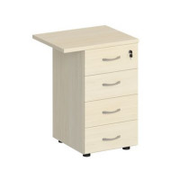 Брифинг-приставка с тумбой 4-ящичной с замком МП2 К 307 ДШ дуб шамони