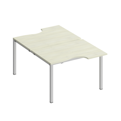 Рабочая станция со столами на металлокаркасе (2х120) КФ К.1148 ДШ дуб шамони