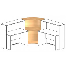 Угловой элемент промежуточный для столов глубиной 60см К 907