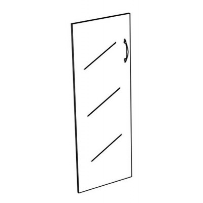 Дверь стеклянная средняя тонированная (1шт) К 633