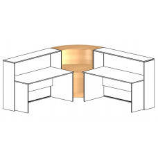 Угловой элемент промежуточный для столов глубиной 75см К 909