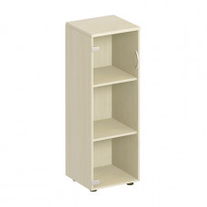 Шкаф для документов средний узкий с прозрачным стеклом МП2 К 358 ДШ дуб шамони