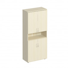 Шкаф для документов закрытый 4-дверный с нишей К 374 ДШ дуб шамони