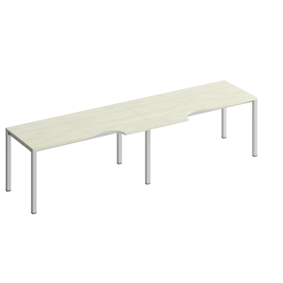 Рабочая станция эргономичная на металлокаркасе (2х160) КФ К.1139-2 ДШ дуб шамони