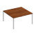 Рабочая станция на металлокаркасе (2х160) КФ К.1146 ОФ французский орех