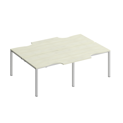 Рабочая станция эргономичные столы на каркасе (4х120) КФ К.1148-2 ДШ дуб шамони