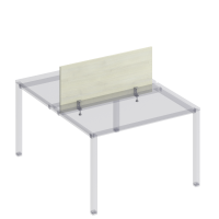 Экран для рабочей станции 120 на металлокаркасе КФ К.846 ДШ дуб шамони