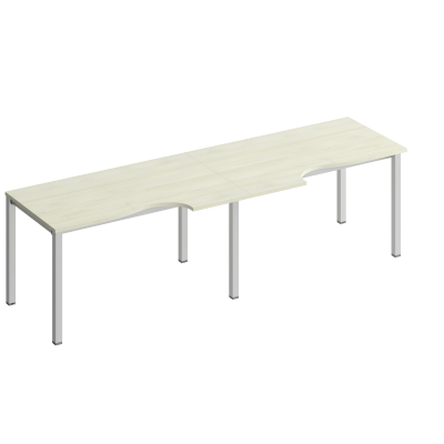 Рабочая станция (2х140) столы металлокаркас КФ К.1137-2 ДШ дуб шамони