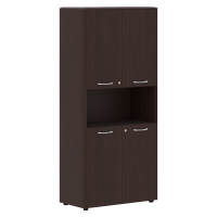 Шкаф с 2-мя комплектами глухих малых дверей с замком DIONI DHC 85.4(Z) Венге Магия