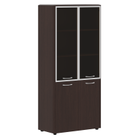 Шкаф комбинированный двери в AL-раме DIONI DHC 85.7 Венге Магия