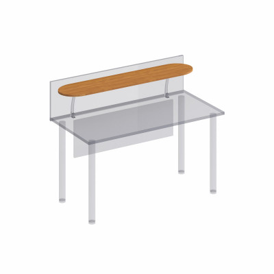 Полка овальная под кронштейны МХ ФР 402 ВЗ, цвет вяз светлый