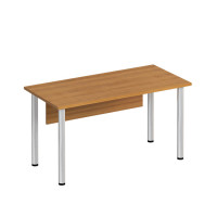 Стол письменный опоры хром МХ с экраном ДСП МХ ФР 1112 ВЗ, цвет вяз светлый