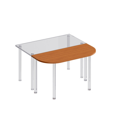 Брифинг-приставка на хромированных опорах МХ ФР 433-1 ОЕ, цвет ольха европейская