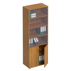 Шкаф для документов со стеклом ФР 379 ВЗ серии Формула, цвет вяз светлый