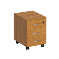 Тумба выкатная 3-ящичная с замком МП ФР 210 ВЗ, цвет вяз светлый