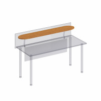 Полка овальная под кронштейны МХ ФР 403 ВЗ, цвет вяз светлый