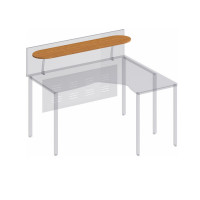 Полка овальная под кронштейны МП ФР 402 ВЗ, цвет вяз светлый