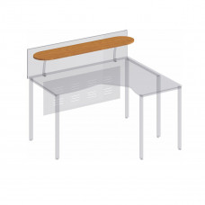 Полка овальная под кронштейны МП ФР 402 ВЗ, цвет вяз светлый