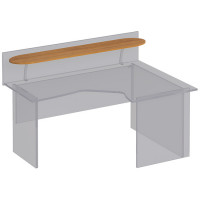 Полка овальная под кронштейны ФР 403 ВЗ серии Формула, цвет вяз светлый