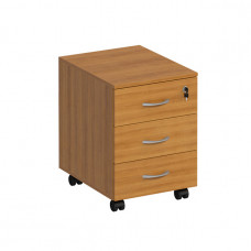 Тумба выкатная 3-ящичная с центральным замком МП ФР 212 ВЗ, цвет вяз светлый