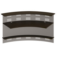 Модуль ресепшен 60 грд.изогнутый наружу с экраном ФР 465 ВТ + ФР 478 ХР, венге темный