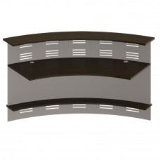 Модуль ресепшен 60 грд.изогнутый наружу с экраном ФР 465 ВТ + ФР 478 ХР, венге темный