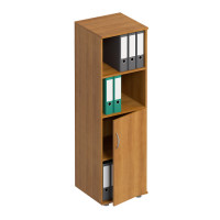 Шкаф для документов узкий полузакрытый МХ ФР 367 ВЗ, цвет вяз светлый