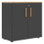 Шкаф с глухими малыми дверьми FLC 80.1(Z) Графит/Дуб Гамильтон