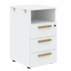 Тумба приставная FLC-3D.1A Белый/Белый Бук