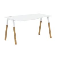 Стол эргономичный FCT 1367L Белый/Белый Бук