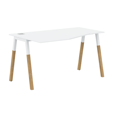 Стол эргономичный FCT 1367L Белый/Белый Бук